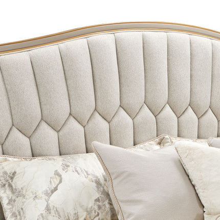 Michael Amini St. Charles Upholstered Bed - Dove Gray
