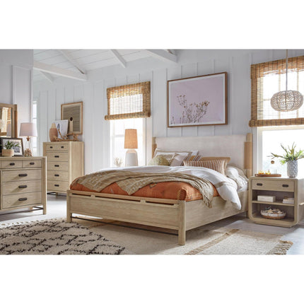 Salt Life Home Sunset Cove Sanibel Brown Queen Panel Upholstered Bed