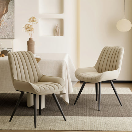 Eetkamerstoelen, Set van 2/4/6, Keukenstoelen, Gestoffeerde Stoelen met Metalen Poten, Woonkamerstoel met Rugleuning en Zitkussen, voor Eetkamer, Receptie Stoel, Kantoor