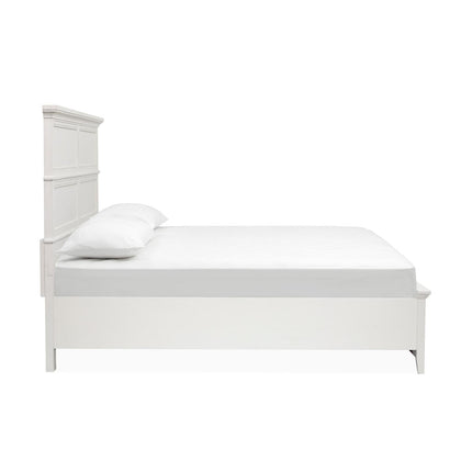 Magnussen Home Juniper Hill Whisper White California King Panel Storage Bed