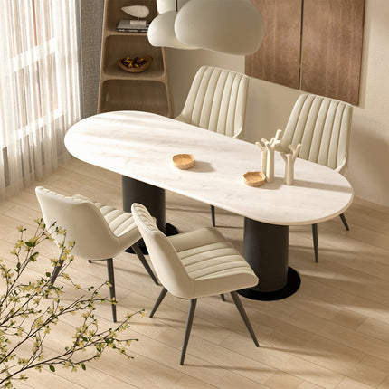 Eetkamerstoelen, Set van 2/4/6, Keukenstoelen, Gestoffeerde Stoelen met Metalen Poten, Woonkamerstoel met Rugleuning en Zitkussen, voor Eetkamer, Receptie Stoel, Kantoor