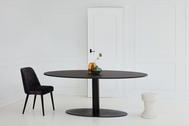 Fenix-Esstisch Nero Ingo - Oval - Giro oval schwarz