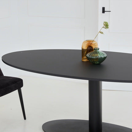 Fenix-Esstisch Nero Ingo - Oval - Giro oval schwarz