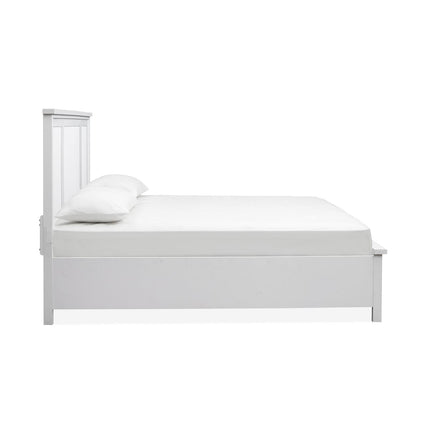 Salt Life Home Windmill Harbour White Whisp and Sand King Panel Bed