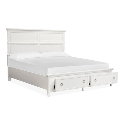 Magnussen Home Juniper Hill Whisper White Panel Storage Bed