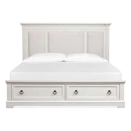 Magnussen Home Kingston Whisper White & Cerused Nutmeg Bed