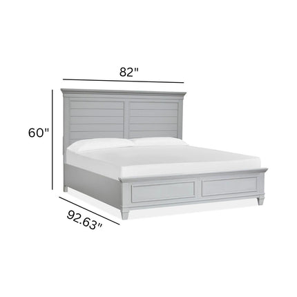 Magnussen Home Charleston Harbor Gray California King Grey Panel Bed