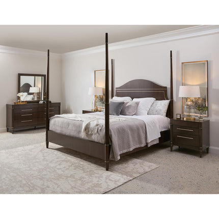 Pulaski Furniture Asher Park Piano Brown Poster King Bed