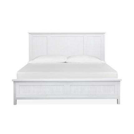 Salt Life Home Windmill Harbour White Whisp and Sand Queen Panel Bed