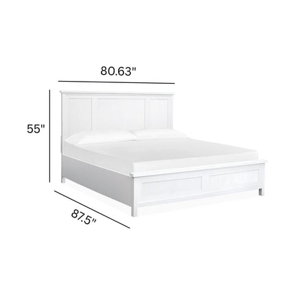 Salt Life Home Windmill Harbour White Whisp and Sand King Panel Bed