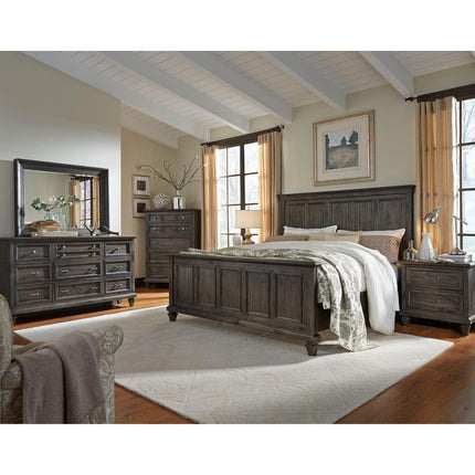 Magnussen Home Calistoga Weathered Charcoal Panel Bed