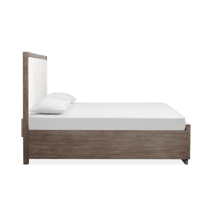 Magnussen Home Westbourne Dark Umber Upholstered Panel Queen Bed