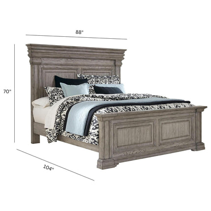 Pulaski Furniture Madison Ridge Heritage Taupe Panel Bed With Blanket Chest Footboard