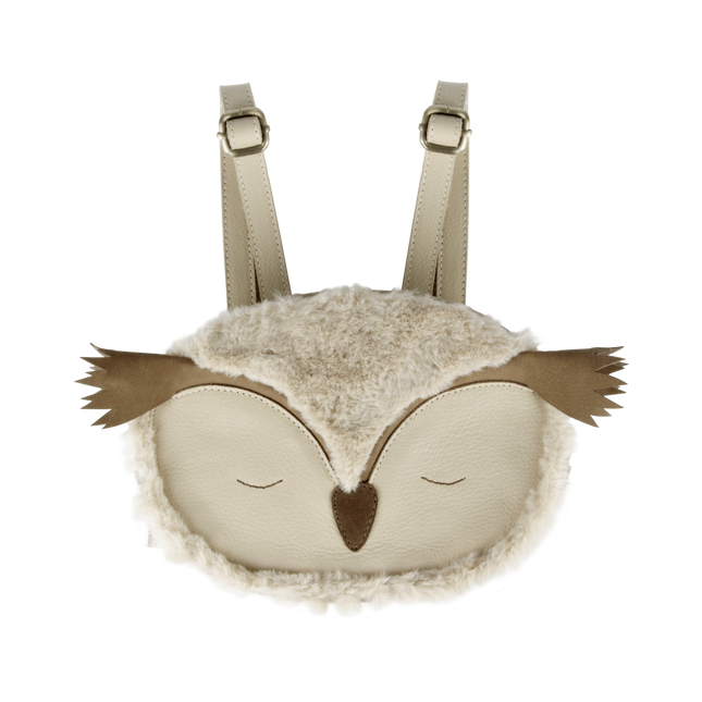 Kapi Exclusive Backpack | Kinderrugzak | Owl | Ivory Classic Leather