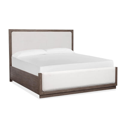 Magnussen Home Westbourne Dark Umber Upholstered Panel Queen Bed