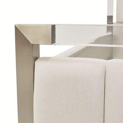 Michael Amini Penthouse Short Panel Bed - Ash Gray