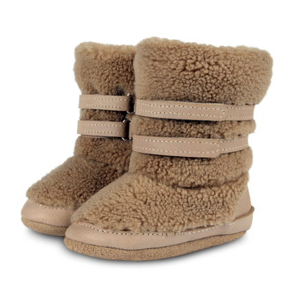 Larisso Booties | Light Maple Curly Faux Fur