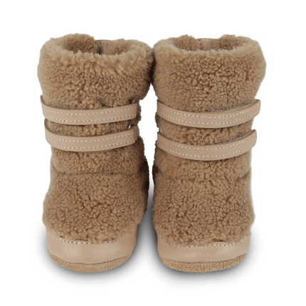 Larisso Booties | Light Maple Curly Faux Fur