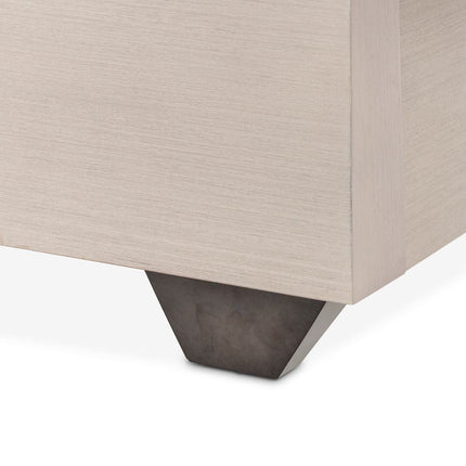 Michael Amini Fantosini King Tufted Panel Bed - Silver Mist