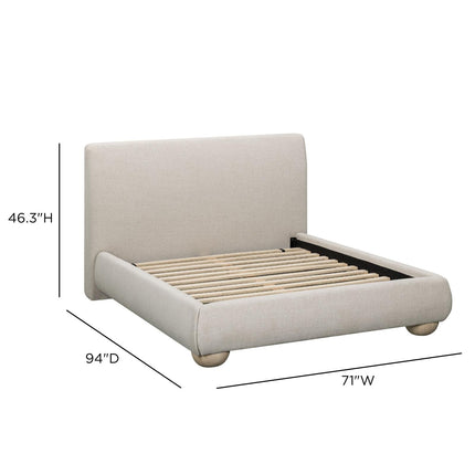 TOV Furniture Rayne Textured Fabric Bed