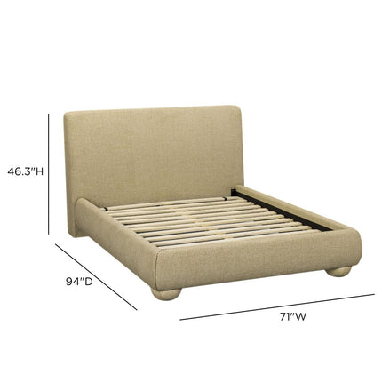 TOV Furniture Rayne Textured Fabric Bed