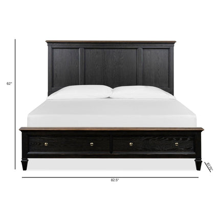 Magnussen Home Surrey Brown Panel Storage Bed
