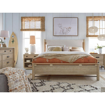 Salt Life Home Sunset Cove Sanibel Brown King Panel Upholstered Bed