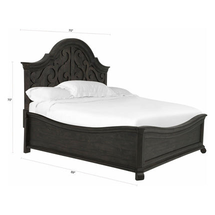 Magnussen Home Bellamy Peppercorn Shaped Panel Bed