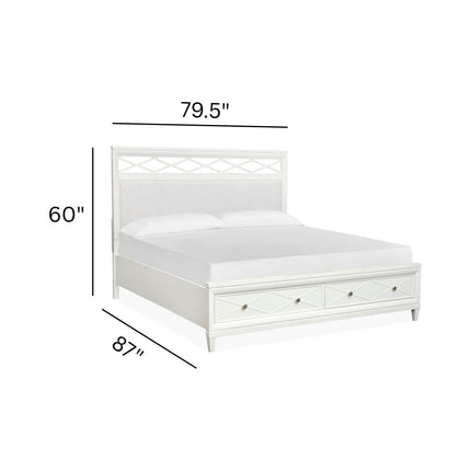 Magnussen Home Springhouse Whisper White Upholstered Panel Bed
