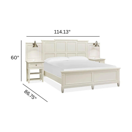 Magnussen Home Willowbrook Egg Shell White Bed