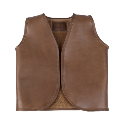 Noa Gilet | Bear | Cognac Classic Leather