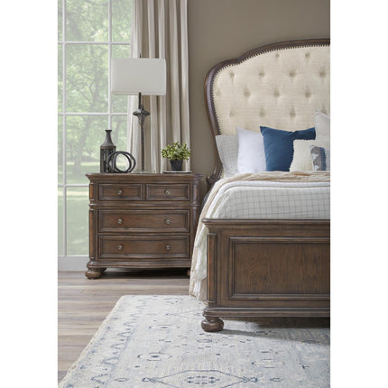 Pulaski Furniture Saddle Creek Timber Brown Upholstered Bed