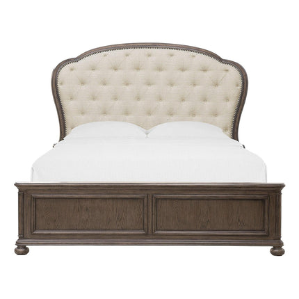 Pulaski Furniture Saddle Creek Timber Brown Upholstered Bed