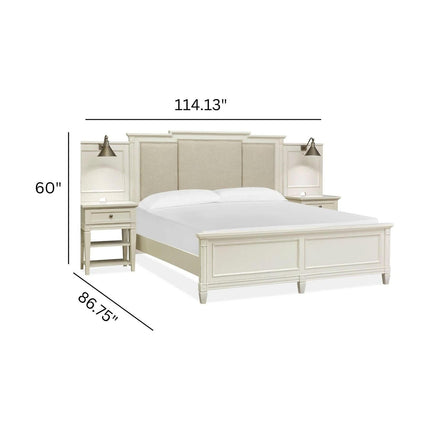 Magnussen Home Willowbrook Egg Shell White Bed