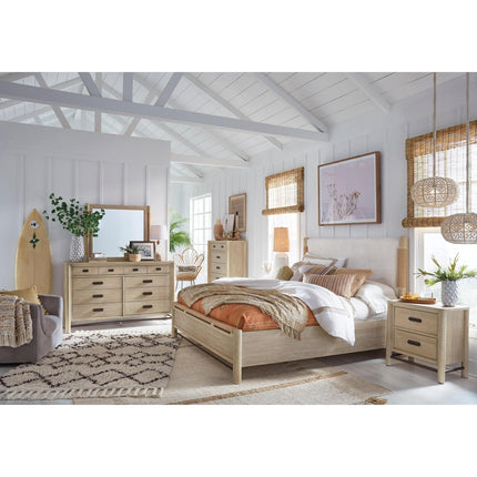 Salt Life Home Sunset Cove Sanibel Brown California King Panel Upholstered Bed