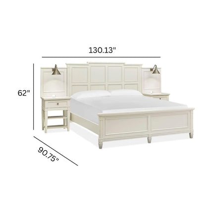 Magnussen Home Willowbrook Egg Shell White Bed