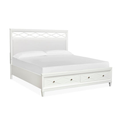 Magnussen Home Springhouse Whisper White Upholstered Panel Bed