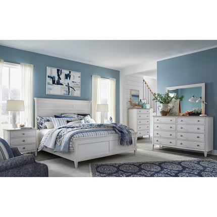Salt Life Home Echo Isles Sea Pearl and Driftwood King Classic Panel Bed