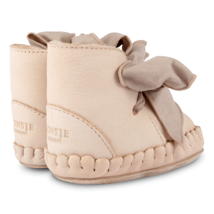 Pina Organza Booties | Powder Nubuck + Mocha Cotton