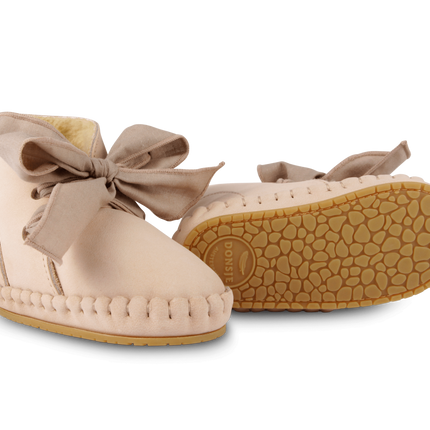 Pina Organza Booties | Powder Nubuck + Mocha Cotton