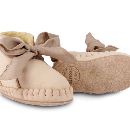 Pina Organza Booties | Powder Nubuck + Mocha Cotton