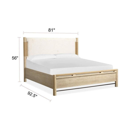 Salt Life Home Sunset Cove Sanibel Brown California King Panel Upholstered Bed
