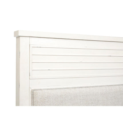 Salt Life Home Echo Isles Sea Pearl and Driftwood King Upholstered Panel Bed