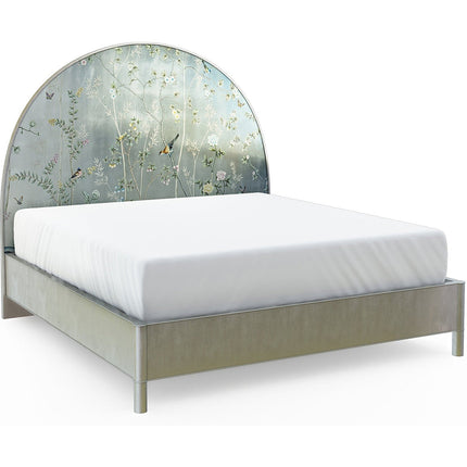 Jonathan Charles Shimmering Moon Half Round Panel Bed (500443-USK-HPS)