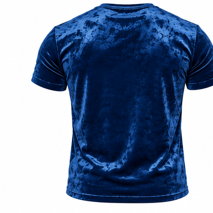 Heren Fluwelen T-shirt – Slim Fit Velvet Shirt met Ronde Hals en Korte Mouwen – Zacht, Ademend & Casual – Zwart, Rood en Blauw