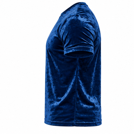 Heren Fluwelen T-shirt – Slim Fit Velvet Shirt met Ronde Hals en Korte Mouwen – Zacht, Ademend & Casual – Zwart, Rood en Blauw