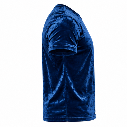 Heren Fluwelen T-shirt – Slim Fit Velvet Shirt met Ronde Hals en Korte Mouwen – Zacht, Ademend & Casual – Zwart, Rood en Blauw