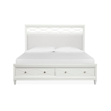 Magnussen Home Springhouse Whisper White Upholstered Panel Bed