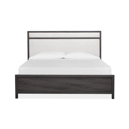 Magnussen Home Merrifield Raisin Black Upholstered Panel Bed