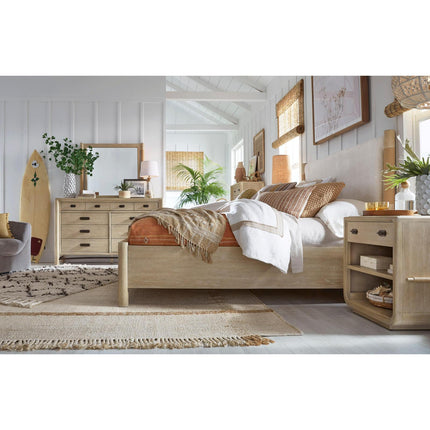 Salt Life Home Sunset Cove Sanibel Brown Queen Panel Upholstered Bed